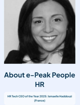 Ismaelle Haddouzi élue CEO HR TECH 2025 par le magazine anglais EU Business News