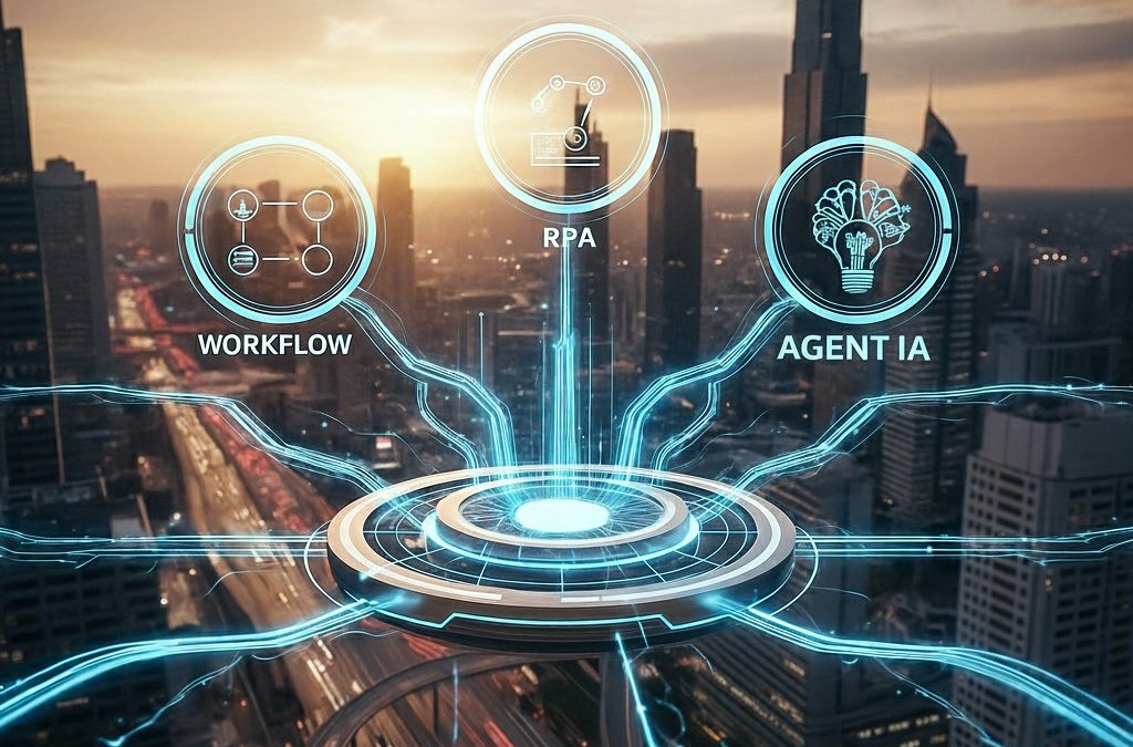 Workflow, RPA, Agent IA : comprendre, comparer, choisir